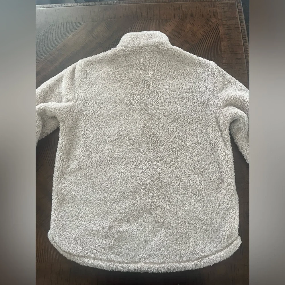 H&M Half Zip Sherpa Fleece in Beige - Picture 4 of 9